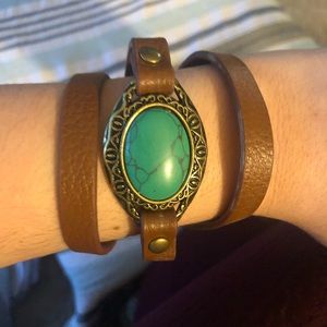Premier Designs leather wrap bracelet